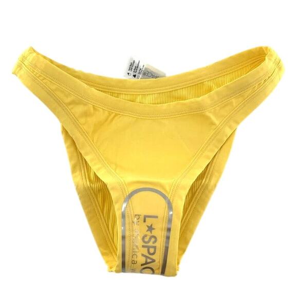 L*Space Foley Bikini Bottom In Lemon Drop S - Picture 5 of 11